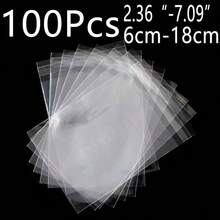 100 túi OPP trong suốt tự dính, túi nhựa tái sử dụng có thể dán kín, dày 0.04mm, hai lớp, thích hợp để đóng gói số lượng lớn quà tặng nhỏ, quà tặng tiệc tùng, đồ chơi, phù hợp với các loại hộp đựng có kích thước khác nhau, có thể dùng để đóng gói quần áo, áo sơ mi, quần tây, v.v. - 100 chiếc - Xem 10