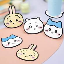 Miniso 千川Q版可爱杯垫（千川/八件/兔），柔软硅胶3D造型，有效隔热保护桌面，适用于居家生活/办公休闲/下午茶场景，通用装饰保护垫，适用于水杯和茶壶（1个） - 杏色 - 查看 4