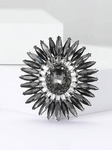 Luxury Crystal Glass Flower Brooches - Rhinestone Pins For Women Casual Party Jewelry Accessories / Friends Gifts Badges Decoration - Crystal Glass Flower - View 14