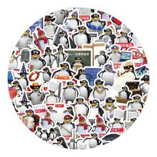 1Ste/100-Count 3D William Tell Penguin Meme Stickers – Fun Graffiti Decals For Water Bottles & Cars - Multicolor - View 2