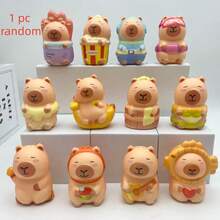 1/3pcs - Capybara Party Favors, Cute Animal Decorations, Classroom Rewards, Gift Basket Fillers, Perfect Holiday Gifts, Durable Rubber Material, Unique Animal Decor, Great For Party Favors, Holiday Gifts, Birthday Gifts, Valentine's Day Gifts, Party Supplies - Multicolor - View 10