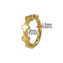 1件装 Huggie Cross 小号耳环，女士不锈钢朋克风耳环，耳骨、耳屏、耳廓、耳廓穿孔饰品 - 彩色 - 查看 5