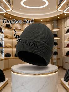 Gorro de punto personalizado, unisex - Material acrílico suave, borde plegable, adecuado para actividades al aire uso diario, cálido y versátil, apto para otoño, invierno, Navidad, Acción de Gracias, Año Nuevo y otras festividades - Multicolor - Ver 5