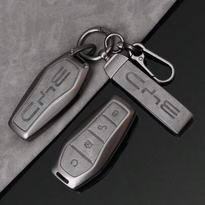 Zinc Alloy Car Remote Key Protective Case Compatible With BYD Song Plus, Seal, Atto 3, EV, Dolphin, Qin Plus U, Dmi Protective Cover, Key Case, Accessories