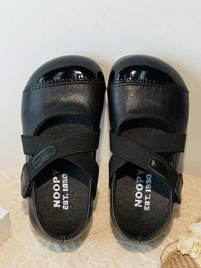 1双女童时尚平底皮鞋，防滑透气玛丽珍鞋，适合大童，户外、沙滩、旅行、校园、跑步、舞台、日常穿着，春夏秋季皆宜