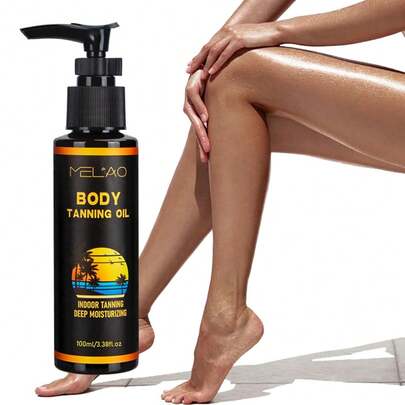  MELAO Body Bronzing Oil, Easy To Apply, Natural Glow, Quickly Achieve Bronzed Skin Tone, Suitable For Fair To Medium Skin Tones, Effortless Sunless Tanning, Suitable For All Skin Types, Create Perfect Summer Skin.