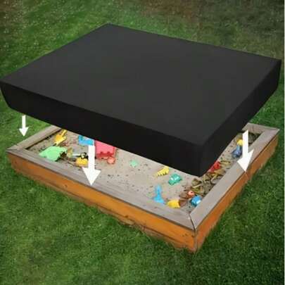 Square Polyester Sandbox Canopy Cover With Drawstring Design, Ideal For Summer Use At Beach, Pool, Patio, Garden, Lawn And Other Sandbox Areas. Sandbox Toy Cover Made Of Thickened Black Oxford Cloth.,Women's Day,Travel Essentials,Wedding Favours,Y2k,Bedroom,Car Accessories Women,Kitchen Decor,Beach,Summer,Vacation,Holiday,Travel Essential,Going Out Tops,Household Items,Mother's Day Gift,Bedroom Decor,Garden,Kitchen Decor,Summer,Beach,Travel Essentials,Room Decor,Squishy,Graduation