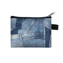 1pc Cute Denim Patchwork Print Coin Purse, Can Store Cash, Keys, Earphones, Cards And Other Personal Items. Lightweight And Convenient For Everyday Carry, Perfect Gift For New Year, Valentine's Day Or Birthday. - Multicolor - View 13