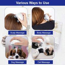 1 pieza Herramienta de masaje manual para mascotas, adecuada para perros y gatos - Rascador eléctrico para gatos y perros con carga USB, alivio de picazón en la cabeza/espalda, relajación de la tensión muscular, regalo, presente de celebración - Multicolor - Ver 6