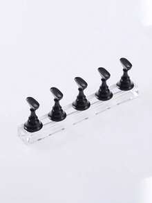 1个亚克力底座 + 5个亚克力美甲练习贴片架，美甲练习支架，美甲练习贴片，美甲印花板，美甲支架，美甲贴片，美甲工具，化妆间装饰 - 彩色 - 查看 12