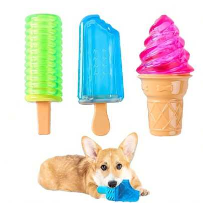 Đồ chơi gặm cho thú cưng hình kem - Đồ chơi mùa hè mát lạnh có chức năng làm mát, có thể đổ nước vào - Có thể đặt trong tủ lạnh để làm đông, giúp giải nhiệt và mang lại niềm vui mùa hè cho chó. Đồ chơi gặm cho chó, đồ chơi gặm cho thú cưng