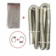 15cm, 60cm, 120cm, 200cm, 300cm Universal Car Parking Heater Exhaust Pipe And Exhaust Pipe Sleeve + 2 Clamps, Suitable For Truck And RV Heaters - PYG-zH - View 4
