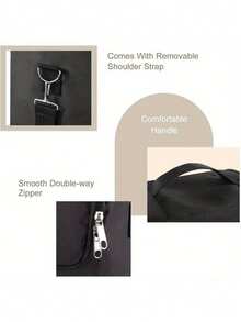 Hộp đựng mỹ phẩm 29x21x27cm, hộp đựng mỹ phẩm di động dung tích lớn, hộp đựng đồ trang điểm chuyên nghiệp có dây đeo vai, chất liệu nylon (màu khóa kéo ngẫu nhiên) - Nhiều màu - Xem 5