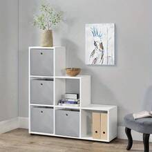 Set of 10 Storage Boxes Folding Fabric Folding Boxes with Finger Hole 32 x 32 x 32cm for Kallax Shelves or Room Divider - Hellgelb - Übersicht 9