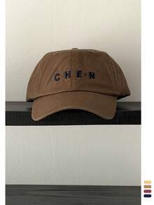 Mũ lưỡi trai mềm mại, điều chỉnh được, thêu chữ tối giản, phù hợp cho cả nam và nữ, mùa xuân/hè. - Mũ lưỡi trai CHEN - Xem 17
