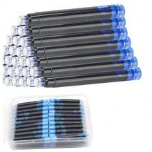 35 Pieces Ink Cartridges For Fountain Pen With Storage Box, 3.4 Mm Bore Diameter, Blue - Blue - View 3