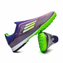 男士足球鞋、女士足球鞋、男女通用棒球鞋、室内外草地训练鞋、橄榄球鞋、训练运动鞋 - 紫色 - 查看 5