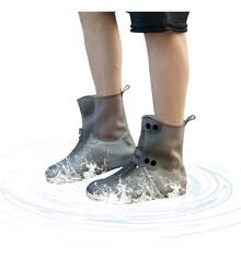 TendenciaBota Protector Silicon Impermeable Cubre Tenis Zapato LluviaCalidad premium - Gris transparente - Ver 4