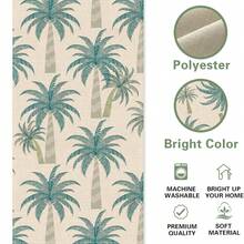 Mantel con estampado de palmeras tropicales, decoración de cocina estilo boho hawaiano con plantas, decoración del hogar para interiores y exteriores, suministros para fiestas, primavera/verano - Celeste - Ver 6