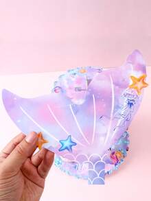 1/2sets Purple Mermaid Cake Stand, Mermaid Tail Pattern Paper Cake Display Stand For Mermaid Birthday Party Cake Decorations, Paper Dessert Cake Holder Tower Cake Tray, Under The Sea Mermaid Theme Birthday Decorations, Tabletop Decor, Babyshower Decor, Mermaid Wedding Decor, Cake Baking Supplies, Cake Topper Birthday, Mermaid Party Decor, Happy Birthday Party Supplies - Purple Mermaid - View 9