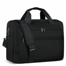 Large Capacity Multi Compartment Casual Travel Laptop Briefcase Bag - 黑色 - 查看 1
