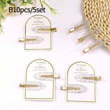 2 Stücke/1 Karte oder 10 Stücke/5 Karten rutschfeste Haarspangen, silberne unsichtbare Haarspangen für Brautjungfern, glänzende Haarspangen für Brautjungfern, Styling Haarspangen, Geschenk für Brautjungfern, Antrag Box, Make-up Styling Partition - Verschiedenfarbig - Übersicht 11