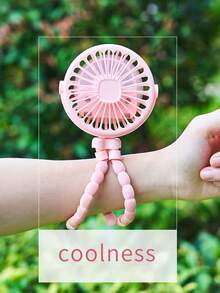 2pcs Octopus Shaped Baby Stroller Fan, USB Rechargeable Portable Quiet Fan, Mini Handheld Foldable Travel Fan With LED Night Light, Multi-Functional Desk Fan, Adjustable Angle, 3 Wind Speeds, Suitable For Nursery, Camping, Travel, Live Streaming And More, Can Be Hung, Placed Or Wrapped - 黑色2件 - 查看 7