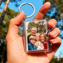 Bonuci 1个/10个装 2英寸迷你相册，情人节照片收纳盒带钥匙扣，口袋相册钥匙扣，适合存放照片，情人节礼物，婚礼礼物，钥匙扣相册，包包挂件，可存放身份证照片，透明照片收纳相册，可爱礼物 - 彩色 - 查看 3