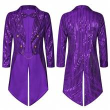 COS Sequin Jacket For Adults, Role Play Costume, Halloween Carnival Performance Outfit - Purple - View 5