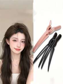 High Crown Root Styling Puff Clip, Seamless Positioning Clip, Styling Bangs Duck Mouth Clip, Hair Clip, Hair Clip, No-Heat Hair Root Lifter, Top Styling Comb, Natural Seamless Puff Clip, High Crown Hollow Anti-Slip Bangs Clip, Neutral Fine Soft/Casual Hair Comb, Hairpin, Accessories, Claw Clips - Multicolor - View 1