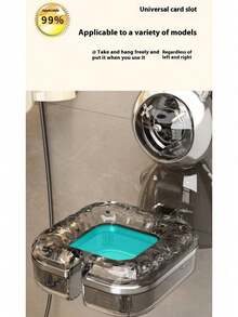 1个吹风机支架，浴室壁挂式收纳架，免钻孔重型吹风机架，浴室配件 - 彩色 - 查看 4