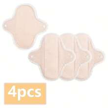 4pcs Washable Lace Trim Sanitary Pad Set, Foldable Design, Style, Breathable & Comfortable, Good Absorbency, Suitable For Home & Outdoor Use, Available In Different Sizes For Women
