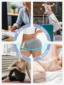 LianShengFa 4pcs Letter Waistband Seamless Mid-Waist Shaping Panties, High Elastic Breathable Mesh Fabric Women's Underwear, Comfortable Soft Fitted Ladies Briefs - Multicolor - View 7