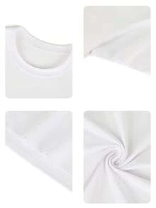 Women's Summer New Simple Casual Slim Fit Round Neck Short T-Shirt, Fashionable And Versatile, Comfortable For Daily And Leisure Wear. Women's T-Shirt Top. White - White - View 4