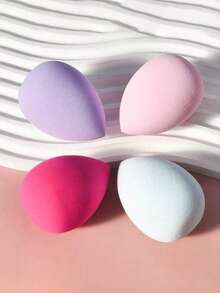 4pcs Makeup Sponge Set, Multi-Color Makeup Blenders, Latex-Free, Suitable For All Skin Types, Wet & Dry Use, Easy To Create Perfect Foundation, Applicable For Cream, Powder And Liquid Cosmetics. Affordable Makeup Accessories, Makeup Sponges, Makeup Blenders, Makeup Puffs, Ideal For Room Decor, Vanity, Travel, Bedroom And More. Christmas Gift, Cosmetic Tools, Great Value Item, Gift For Her,Giveaways,Travel,Cheap Stuff,Travel Essential - Multicolor - View 2