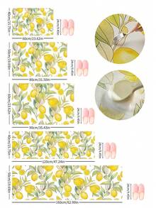 1 buah Keset Lantai Dapur Tebal dan Lembut, Keset Anti Selip dan Anti Minyak Motif Pohon Lemon, Karpet Dapur Tahan Air, Keset Lantai Tahan Noda, Dapat Dicuci dengan Mesin, Keset Pintu Masuk, Keset Penyerap untuk Dapur, Ruang Tamu, Ruang Cuci, Kamar Mandi, Dekorasi Rumah - Kuning - View 4