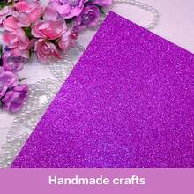 30 Sheets Purple Glitter Cardstock 8.5 X 11 Inches, 230gsm Premium Sparkling Card Stock Paper For Card MaFKing DIY Wedding Birthday Craft Party Decoration Schoolsss Student Supplies (Purple) - purple - 查看 6