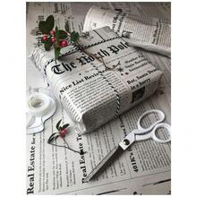 20 Sheets Kraft Newspaper Flower Wrapping Paper, Reversible Floral Bouquet Paper, White Kraft Newsprint Design For Birthday, Florist Supply, Wedding, Valentine's Day, Mother's Day And DIY - trắng - Xem 6