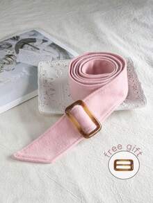 1pc Women's Elegant Wool Tie Belt, Soft Bow Decor, Classic Coat Belt - Overcoat Ribbons - View 22