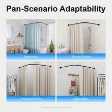 RainWeel Aste per tenda da doccia - nero - Visualizzare 2