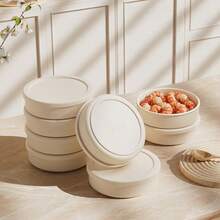 3个装硅胶午餐盒，可重复使用，带翻盖，可放入洗碗机清洗，适合存放零食和糖果，是午餐、办公、旅行的理想之选，也是返校必备的食品储存用品。 - 彩色 - 查看 10