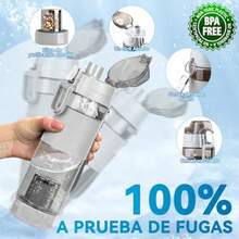 CYPNBotella de Agua AlcalinaBotella de Agua Filtro de 22 Onzas Filtro de Agua Alcalina La Botella que Filtra y Mejora Tu Agu Botella Alcalina de Filtro de Agua para Deportes Camping Portátil grisFashion - 219619413 - Ver 4