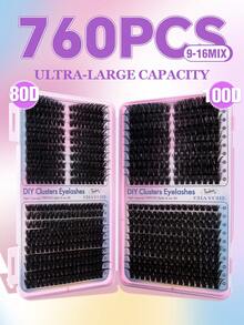 760 cílios postiços individuais por pacote, cílios postiços curvados em formato de folha de bordo (D), novos cílios postiços gatinho curvados em D de 9 a 16 mm, cílios postiços grossos em formato de folha de bordo para o outono, kit de extensão de cílios faça você mesma, crie um efeito de maquiagem natural, super grossos, inteligentes, super macios e leves, cílios postiços individuais reutilizáveis. - Multicolorido - Ver 16
