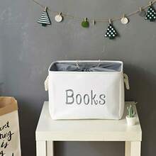 CYPNINough Cesta de Libros para la Habitación de Los Niños Organizador de Estantes y Cajas de Almacenamiento de Libros para Niños Contenedores de Libro Plegables con Cierre de Cordón grandeFashion - 223607700 - Ver 4