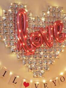 1 个 42 英寸爱心形铝箔气球，适用于婚礼、求婚、情人节派对装饰、返校情人节