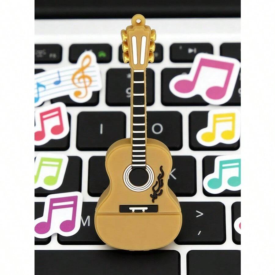 2pcs Guitar Shaped USB Flash Drive Creative Music-Themed Memory Stick Portable Storage Device - Đàn guitar - Xem 1
