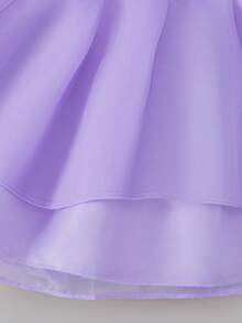 0-2 Years Old Baby Girl Purple 1st Birthday Party Dress, Elegant Flower Girl Dress, Suitable For Wedding, Birthday, Party, 100 Days Celebration, 1st Birthday, Banquet, Ball, Important Holiday Celebration - Purple - View 4