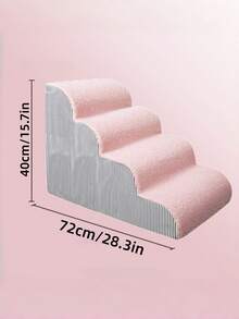 2/3/4 Level Foam Pet Stairs, Portable Dog Bed Steps, Convenient For Small Dogs, Elderly Pets And Injured Animals To Easily Get On And Off Bed, With Removable Pad Cover And Non-Slip Base