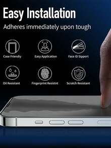 3 Packs - Full Coverage HD Full Adhesive 2.5D 9H High Hardness Tempered Glass Screen Protector, Excellent Value For Money, Compatible With 17 Pro Max/17 Pro/16E/16/16 Plus/16 Pro/16 Pro Max, 15/15 Plus/15 Pro/15 Pro Max, 14/14 Plus/14 Pro/14 Pro Max, 13/13 Mini/13 Pro/13 Pro Max, 12/12 Mini/12 Pro/12 Pro Max, 11/11 Pro/11 Pro Max, X/XS/XS Max, 8/8 Plus/7/7 Plus Series. Features Include Drop Protection, Scratch Resistance, Smooth Touch, And Fingerprint Resistance. Suitable For Use With Phone Cases - Clear - View 6