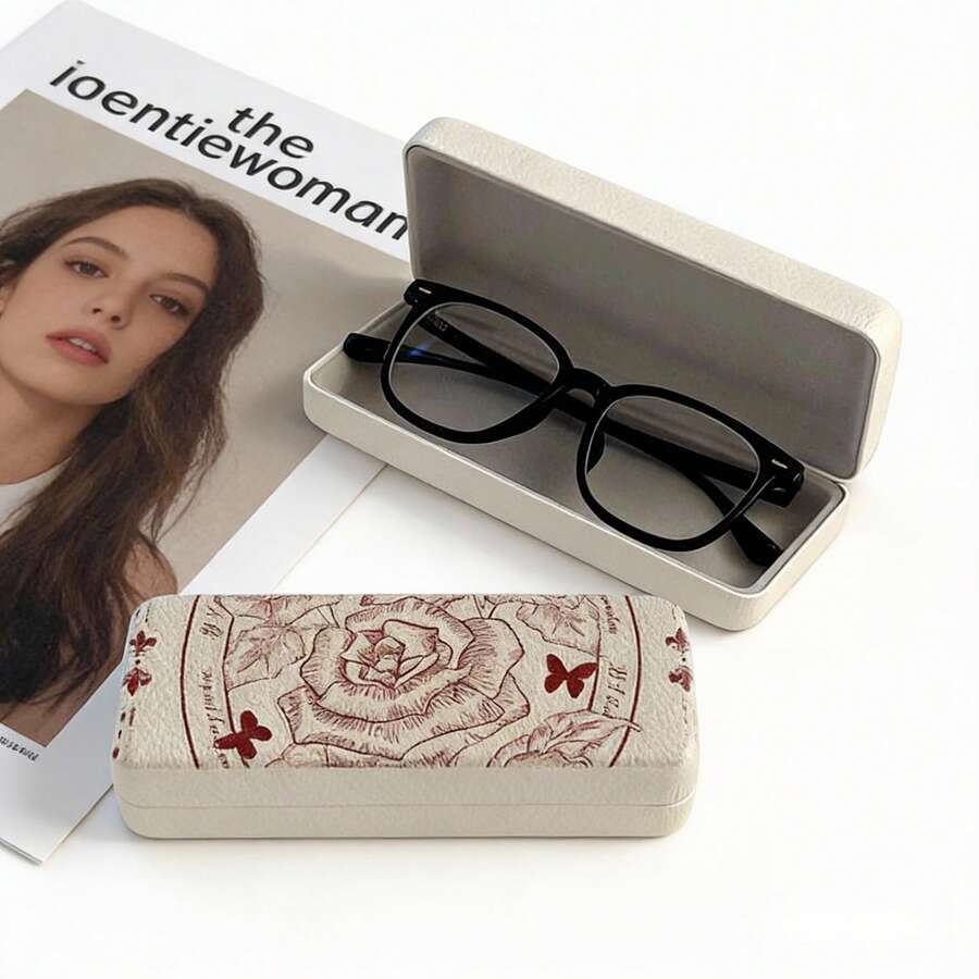 2026 New Rose Design Eyeglass Case, Eyewear Storage Box